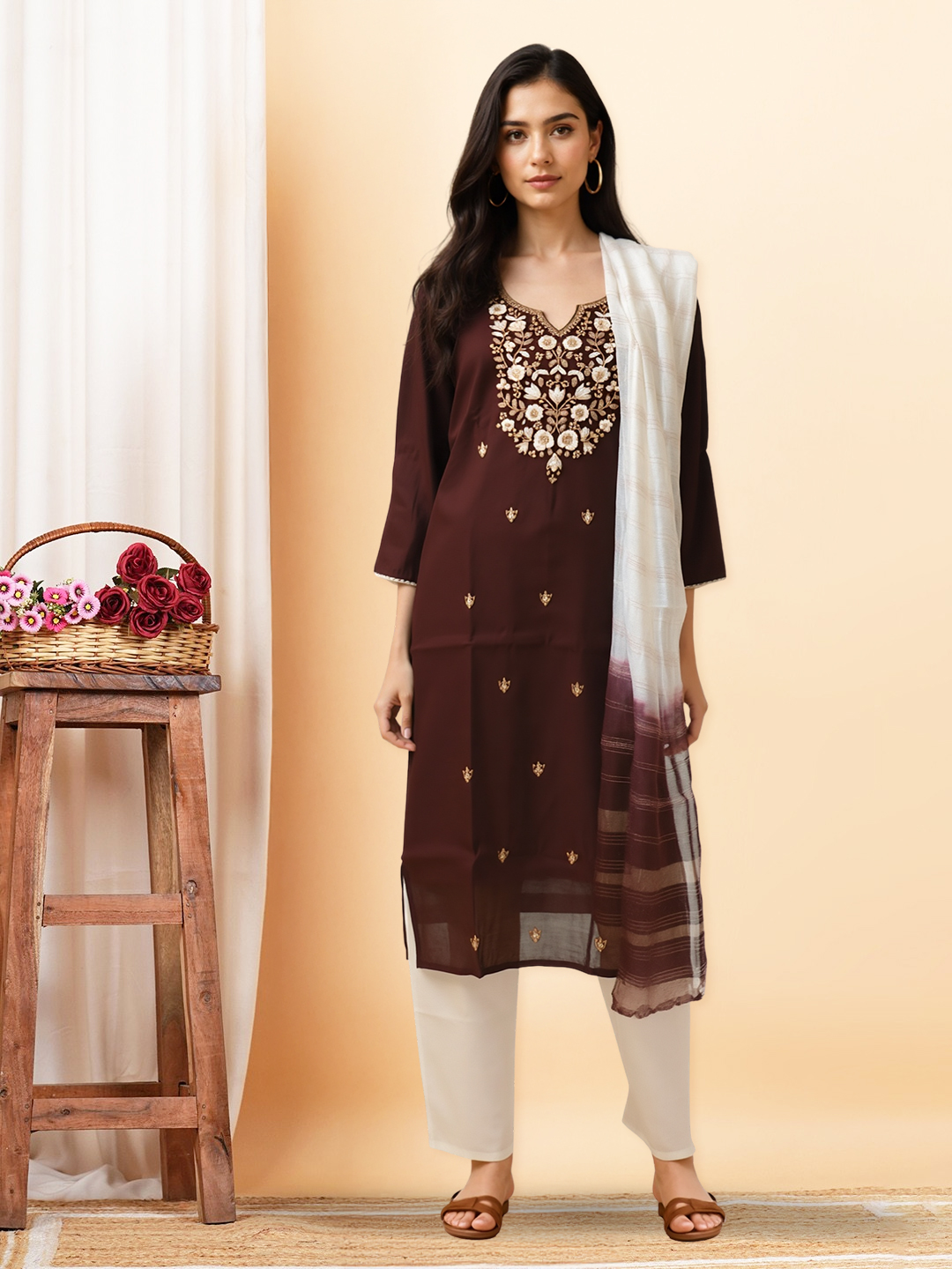 Picture of A Touch of Tradition and Class Kurta with Pant & Dupatta Set